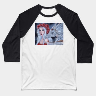 The guardian princess and dragon art by Renee Lavoie Baseball T-Shirt